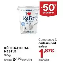 Hipercor Nestlé - kéfir natural oferta