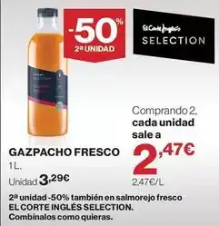 Hipercor Gazpacho fresco oferta