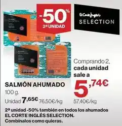 Hipercor Salmón ahumado oferta