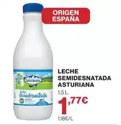 Hipercor La asturiana - leche semidesnatada oferta