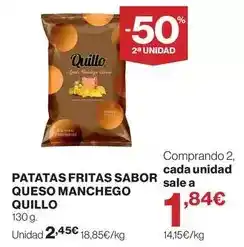 Hipercor Patatas fritas sabor queso manchego oferta