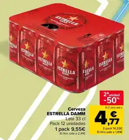 Carrefour ESTRELLA DAMM Cerveza oferta