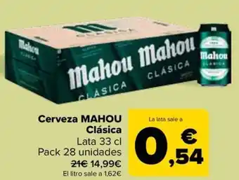 Carrefour MAHOU Cerveza Clásica oferta