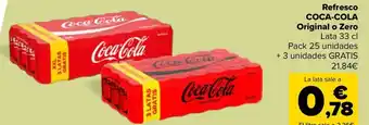 Carrefour COCA-COLA Refresco Original o Zero oferta