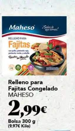 Gadis MAHESO Relleno para Fajitas Congelado oferta