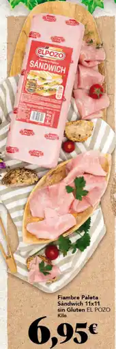 Gadis EL POZO Fiambre Paleta Sándwich 11x11 sin Gluten oferta