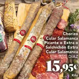 Gadis DIAZ Chorizo Cular Salamanca Picante o Extra o Salchichón Extra Cular Salamanca oferta