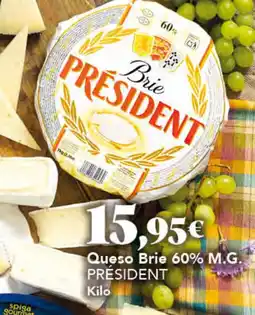 Gadis PRESIDENT Queso Brie 60% M.G. oferta