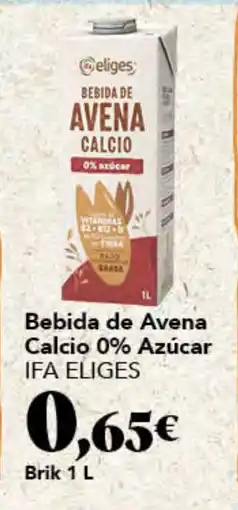 Gadis IFA ELIGES Bebida de Avena Calcio 0% Azúcar oferta