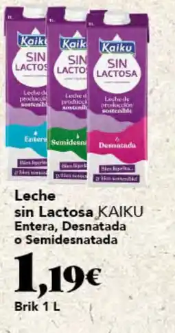 Gadis KAIKU Leche sin Lactosa Entera, Desnatada o Semidesnatada oferta