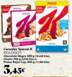 Gadis KELLOGG'S Cereales Special K Chocolate Negro Classic o Frutas Rojas Caja oferta