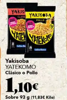 Gadis YATEKOMO Yakisoba Clásico o Pollo oferta