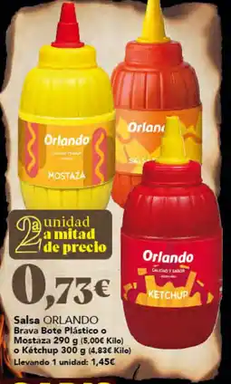Gadis ORLANDO Salsa Brava Bote Plástico o Mostaza o Kétchup oferta