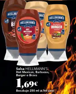 Gadis HELLMANN'S Salsa Hot Mexican, Barbacoa, Burger o Brava oferta