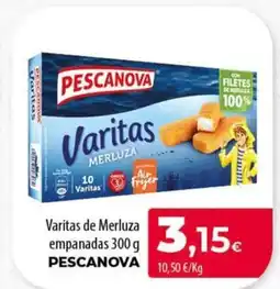 Spar Tenerife PESCANOVA Varitas de Merluza empanadas oferta