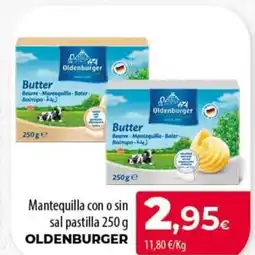 Spar Tenerife OLDENBURGER Mantequilla con o sin sal pastilla oferta