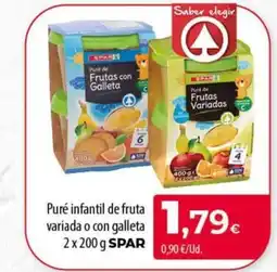 Spar Tenerife SPAR Puré infantil de fruta variada o con galleta oferta