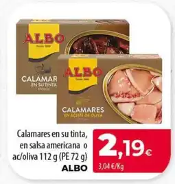 Spar Tenerife ALBO Calamares en su tinta, en salsa americana o ac/oliva oferta