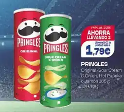 Spar Tenerife PRINGLES Original, Sour Cream & Onion, Hot Paprika o Jamón oferta