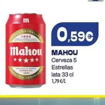 Spar Tenerife MAHOU Cerveza 5 Estrellas lata oferta