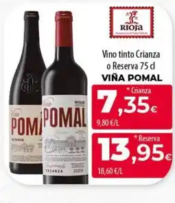 Spar Tenerife VIÑA POMAL Vino tinto Crianza o Reserva oferta