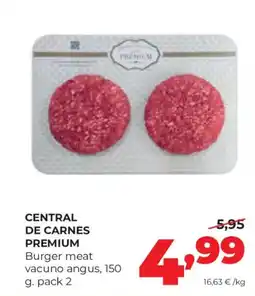 Alimerka CENTRAL DE CARNES PREMIUM Burger meat vacuno angus oferta