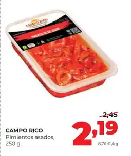 Alimerka CAMPO RICO Pimientos asados oferta
