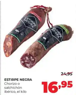 Alimerka ESTIRPE NEGRA Chorizo o salchichón ibérico oferta
