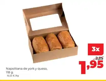 Alimerka Napolitana de york y queso oferta