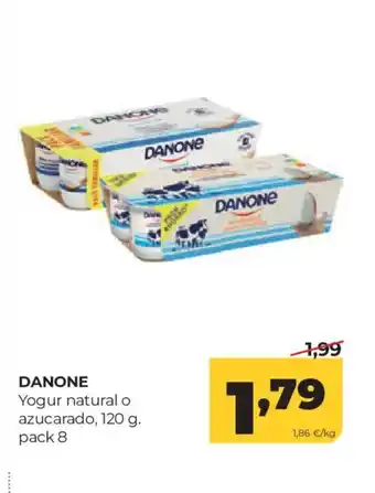 Alimerka DANONE Yogur natural o azucarado oferta