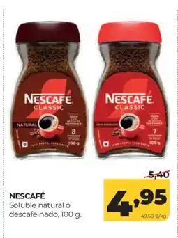 Alimerka NESCAFÉ Soluble natural o descafeinado oferta