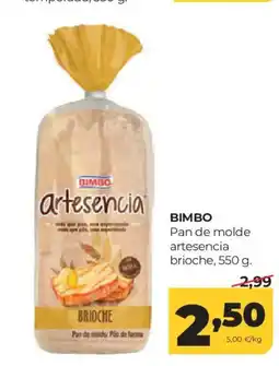 Alimerka BIMBO Pan de molde artesencia brioche oferta