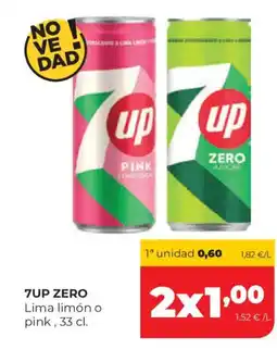 Alimerka 7UP ZERO Lima limón o pink oferta