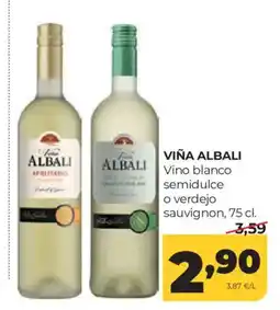 Alimerka VIÑA ALBALI Vino blanco semidulce o verdejo sauvignon oferta
