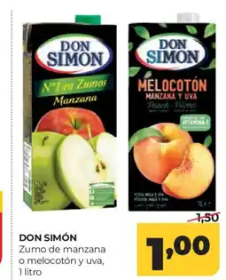 Alimerka DON SIMÓN Zumo de manzana o melocotón y uva oferta