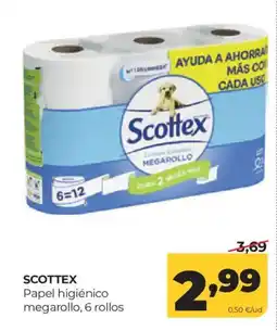 Alimerka SCOTTEX Papel higiénico megarollo, 6 rollos oferta