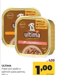 Alimerka ULTIMA Paté con pollo o salmón para perros oferta