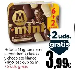 Unide Supermercados FRIGO Helado Magnum mini almendrado, clásico y chocolate blanco oferta