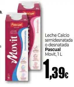 Unide Supermercados PASCUAL Leche Calcio semidesnatada o desnatada oferta