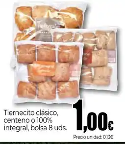 Unide Supermercados Tiernecito clásico, centeno o 100% integral, bolsa 8 uds. oferta
