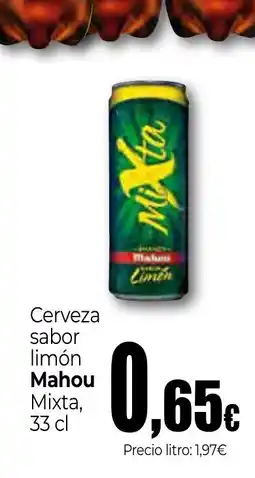 Unide Supermercados MAHOU Cerveza sabor limón oferta