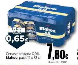 Unide Supermercados MAHOU Cerveza tostada 0,0% oferta