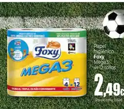 Unide Supermercados FOXY Papel higiénico Mega3, 4-12 rollos oferta