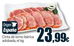 Unide Supermercados Cinta de lomo ibérica adobada oferta