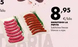Supermercados Lupa EMBUTIDOS LA PEPITA Salchichas frescas blancas o rojas oferta