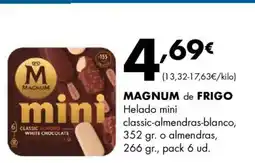 Supermercados Lupa MAGNUM de FRIGO Helado mini classic-almendras-blanco oferta