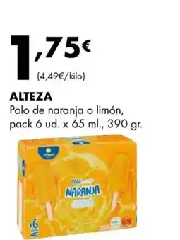 Supermercados Lupa ALTEZA Polo de naranja o limón oferta