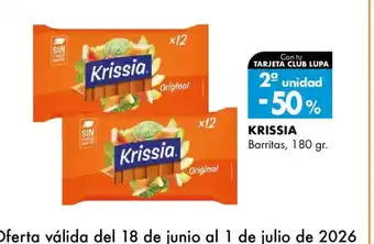 Supermercados Lupa KRISSIA Barritas oferta