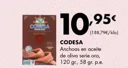 Supermercados Lupa CODESA Anchoas en aceite de oliva serie oro oferta