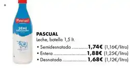 Supermercados Lupa PASCUAL Leche, botella oferta